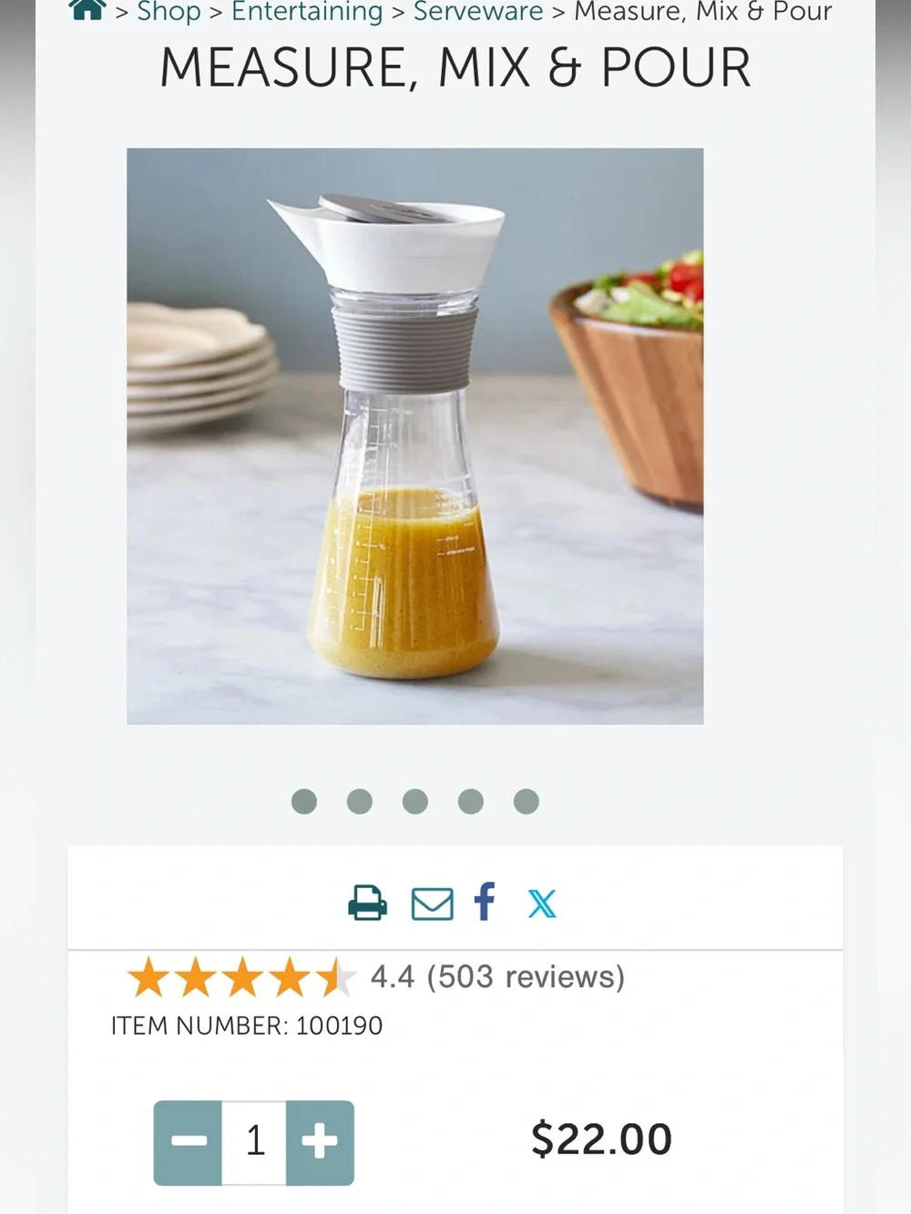 Pampered Chef Measure Mix and Pour